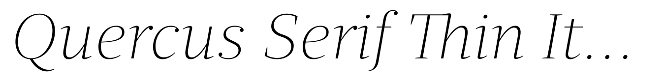 Quercus Serif Thin Italic